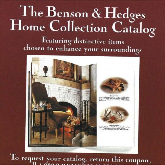 Benson and Hedges Home Collection Catalog Advertisement 1990s  Vintage Print AD - Picture 2 of 4